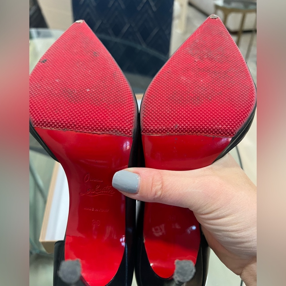 Christian Louboutin Iriza 100 mm Pumps - Nappa leather - Black, Sz 39 - Picture 3 of 5